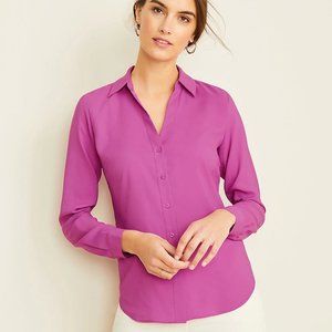 Ann Taylor bright Pink Dress shirt sz XS/0